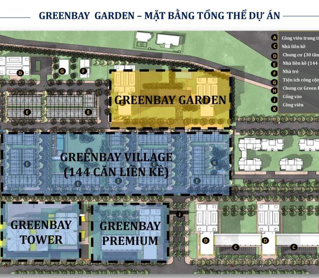Bán căn hộ chung cư rẻ dưới Hạ Long dự án Green Bay Garden giá 16tr/m2. LH 0986284034