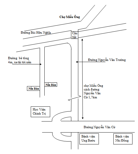 Chính chủ bán nền 8.5 m x 19 m = 169 m2 đất vườn, 480 triệu, khu dân cư cầu sắt Nguyễn Văn Trường
