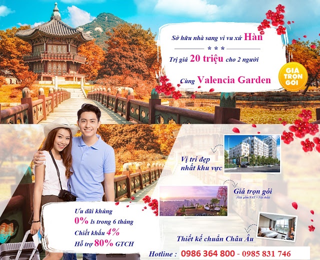 Nhanh tay sở hữu căn hộ hướng Đông Nam cuối cùng của dự án Valencia Garden 