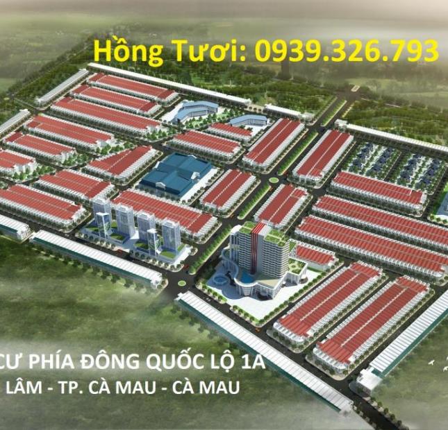 Bán đất nền khu dân cư phía Đông QL1A, xã Lý Văn Lâm, TP. Cà Mau, LH: 0939326793