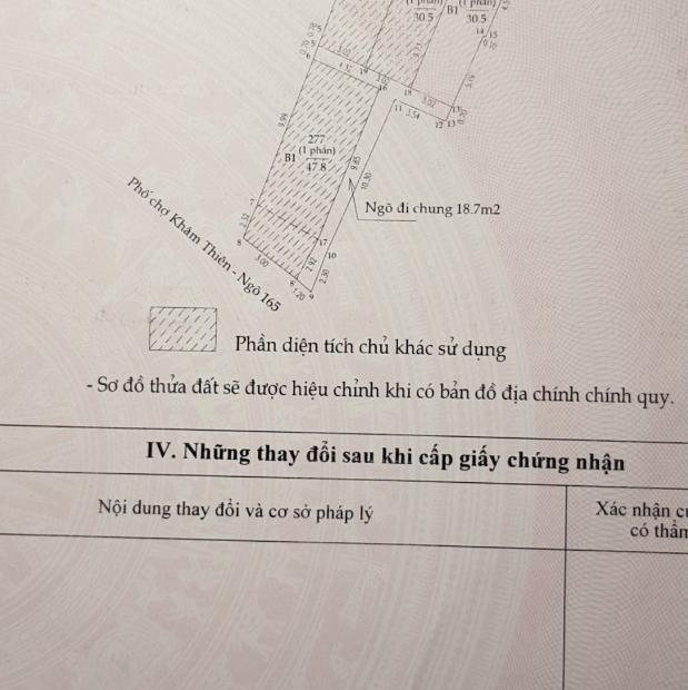Bán nhà riêng Khâm Thiên, 30m2, 5 tầng, ô tô cách nhà 15m, 2,65 tỷ