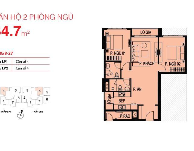 Có căn hộ Lucky Palace 2 PN, view đẹp lầu cao hoàn thiện nội thất cần bán lại với 2.69 tỷ