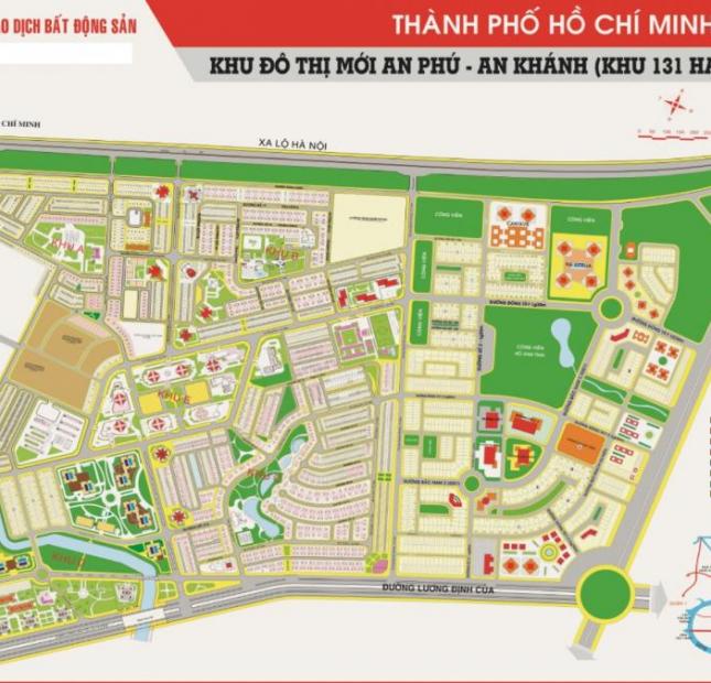 Bán đất nền khu D An Phú An Khánh, Trần Lựu Quận 2, ngay trường Nguyễn Hiền. Giá bán 6,3 tỷ (có TL)
