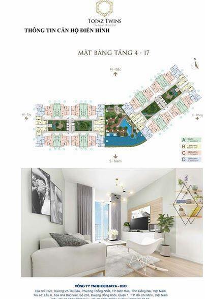 Nhận đặt chỗ căn hộ cao cấp Topaz Twins, TP Biên Hòa