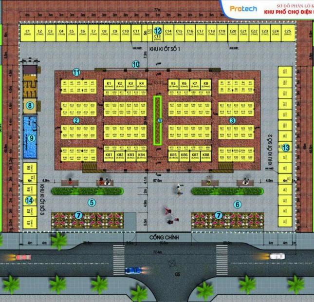 Khu phố chợ Điện Nam Bắc, CK 4%, nhận cọc ngày 25/12, 50tr/nền. LH BQLDA 0886367245