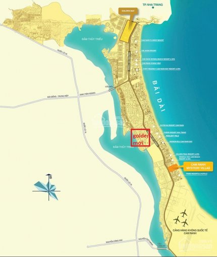 Đất nền Golden Bay ven biển Bãi Dài Nha Trang 5.5 tr/m2