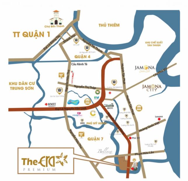 Dự án Era Premium, quận 7, view đẹp 3 mặt sông, liền kề khu đô thị Phú Mỹ Hưng, giá chỉ từ 26tr/m2