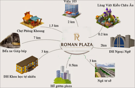 Chung cư Roman Plaza 77m2, 2PN, giá 1.9 tỷ LH 0974140423
