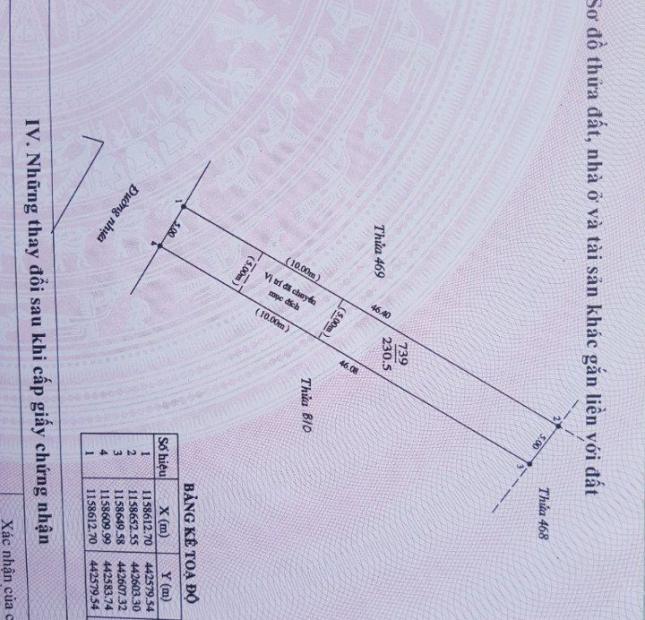 Bán đất mặt tiền gần chợ An Ngãi, Long Điền, DT: 230m2, giá 275 triệu