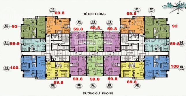 Cắt lỗ căn chung cư 104m2 (3 PN,2WC) CT36 định công, tầng trung . lh- 0981017215