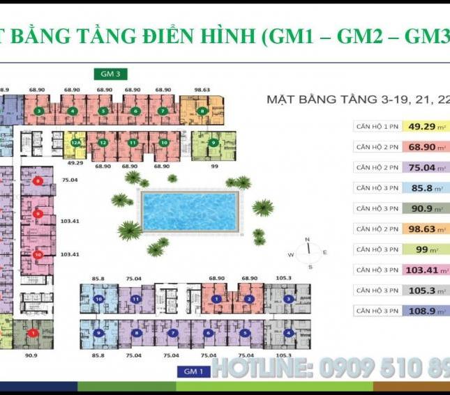 Cần bán lại Căn hộ 2PN- 68m2 – View Công viên Gia định Golden Mansion Phổ Quang