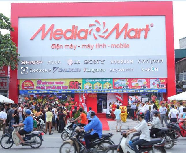 cho thuê mặt bằng kinh doanh thương mại hiện đang là Media Mart, 211 Khâm Thiên, diện tích 400m2 x 3 tầng