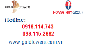 Ưu đãi tháng 1 Gold Tower, tặng 2 năm phí dịch vụ, chọn căn tầng đẹp, Hoàng Huy: 098.115.2882