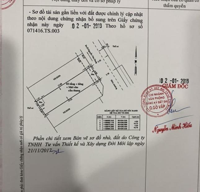 Bán nhà hẻm Nguyễn Văn Dung, Phường 6, Quận Gò Vấp, 4 x 17m, 1 trệt 1 lửng 2 lầu, giá 5,8 tỷ