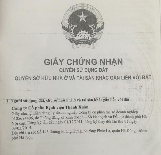 Bán lô đất tại quận Thanh Xuân giá 180 tỷ, 0911 999 599 Việt Anh