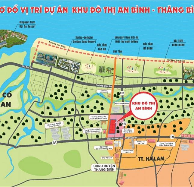 Đất bán khu đô thị An Bình, Thăng Bình, Quảng Nam, chiết khấu đến 6%, tặng ngay xe máy