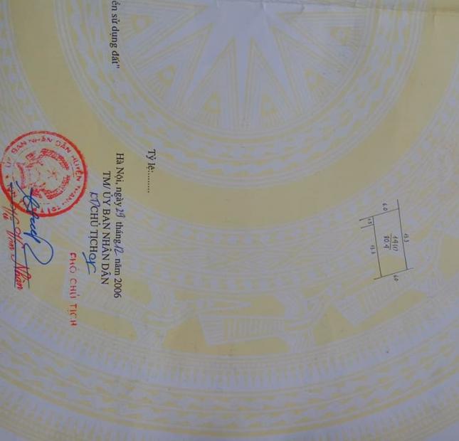 Chính CHỦ bán ĐẤT Thanh Trì,Hà Nội 12 triệu/m2:0985536720