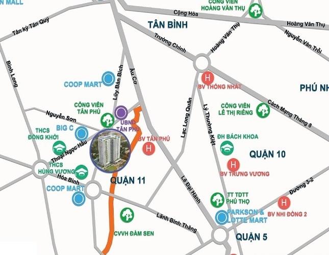 Mua căn hộ Tân Phú ở liền trong năm, CK ngay 160 triệu, duy nhất trong T3/2018