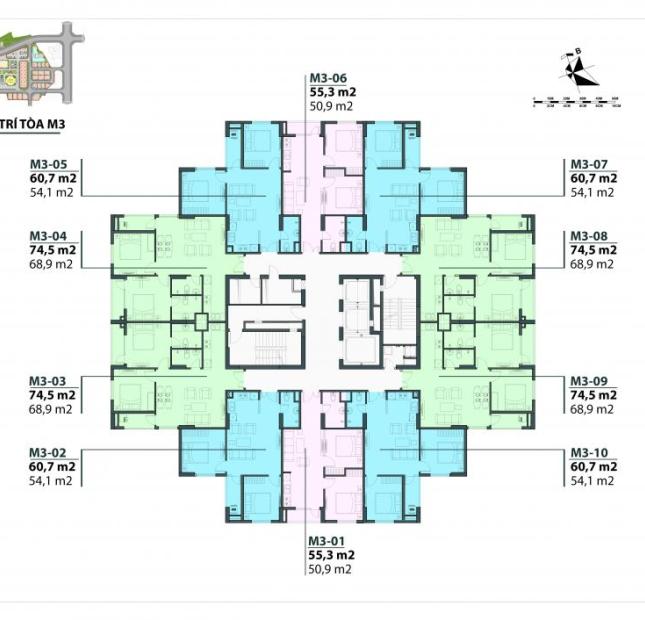 Bán căn hộ chung cư tại dự án Khu đô thị Kiến Hưng, Hà Đông, Hà Nội, DT 60.7m2, giá 909 triệu