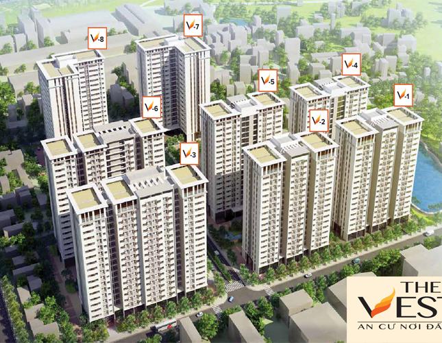 Bán chung cư V2 - V3 The Vesta Hà Đông, giá rẻ nhất, full nội thất và VAT, LH 0986737218