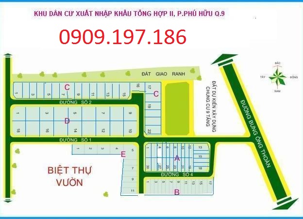 Bán đất dự án công ty Xuất Nhập Khẩu Tổng Hợp, Quận 9