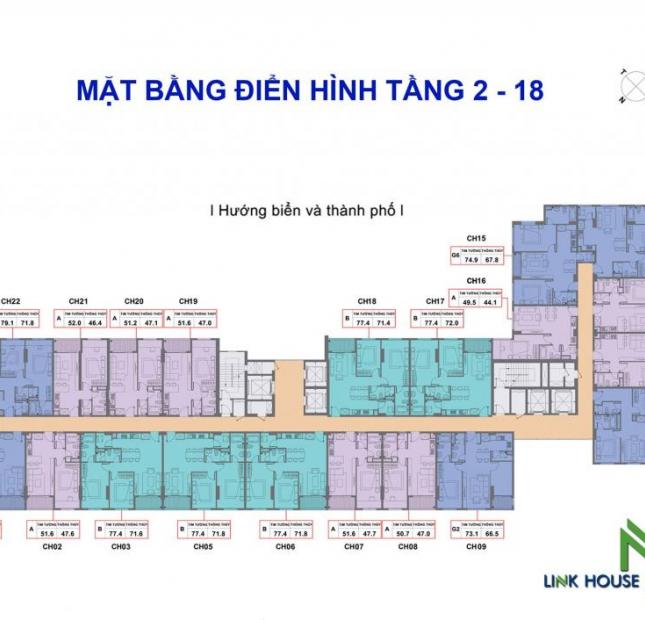 Bán căn hộ 2Pn tầng 14 - view biển Mân Thái -Đà Nẵng