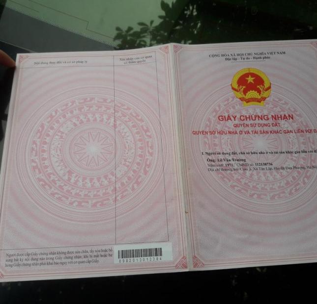Cần bán gấp 2 mảnh đất mặt đường 422- xã Tân Lập- Đan Phượng- Hà Nội