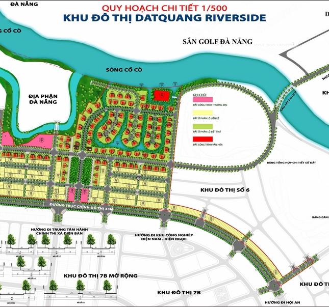 Mở bán GĐ 1 Đất Quảng Riverside, dự án đẹp duy nhất nằm sau Cocobay, view sông Cổ Cò