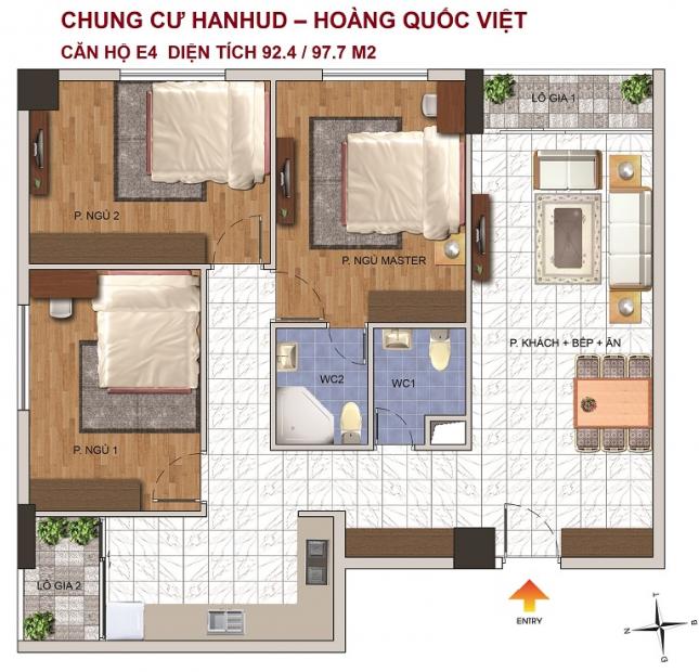 Bảng giá và những căn hộ cuối tại chung cư Hanhud 234 Hoàng Quốc Việt