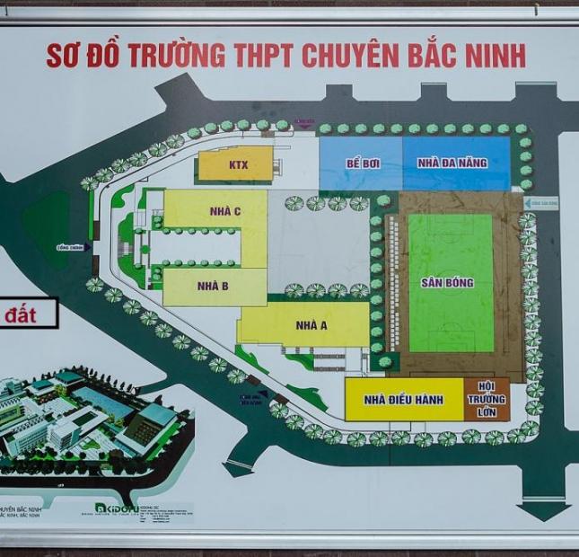 Bán lô đất nền 231m2, MT 7m, phường Kinh Bắc đối diện với cổng trường THPT chuyên Bắc Ninh