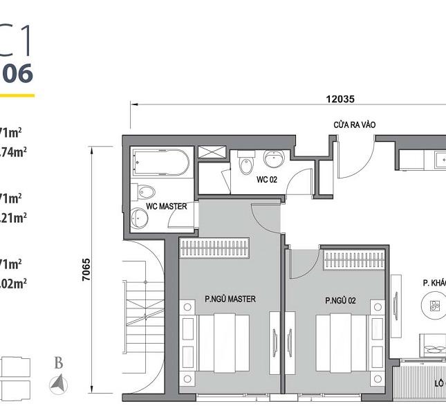 Bán lại CH 2pn đẹp nhất tại tòa C1 Vinhomes D'capitale Trần Duy Hưng