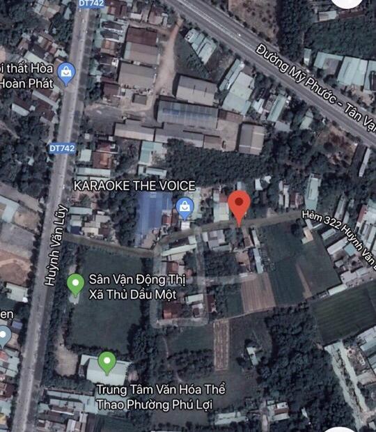 Bán đất hẻm 322 gần karaoke The Voice đường Huỳnh Văn Lũy, Phú Lợi