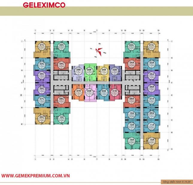 Bán lỗ CH Gemek Premium Lê Trọng Tấn, 1005 - B: 89.2m2 và 1802 - A: 95.8m2, 15 tr/m2. 0969.947.369