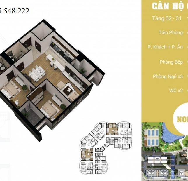 Bán căn hộ 3PN view Hồ Đại Sứ Quán, giá tốt nhất khu Ngoại Giao Đoàn sắp nhận nhà LH 0945548222
