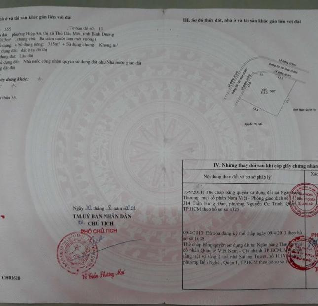 Bán đất đường DX 102, P. Hiệp An, Tp. Thủ Dầu Một, Bình Dương