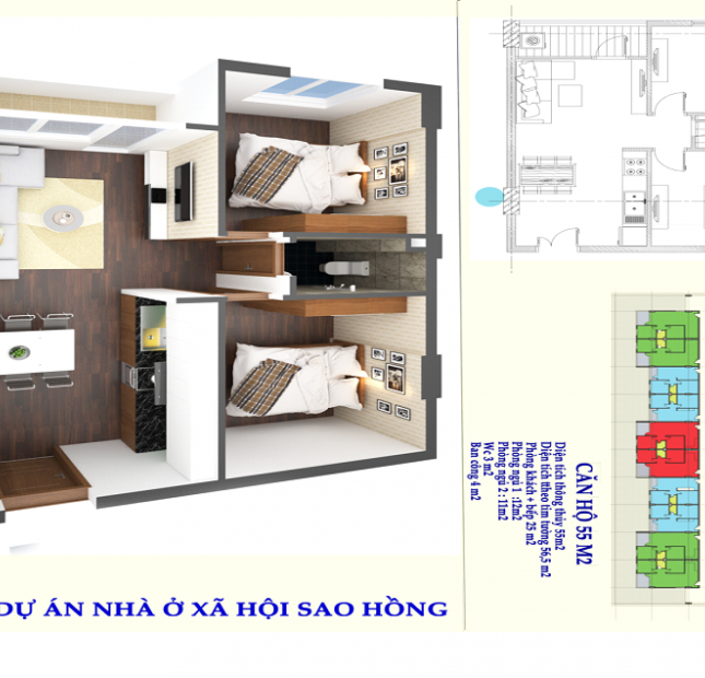 Chung cư giá rẻ Bắc Ninh, Nhà ở xã hội Sao Hồng - Quế Võ! 0933 502 933