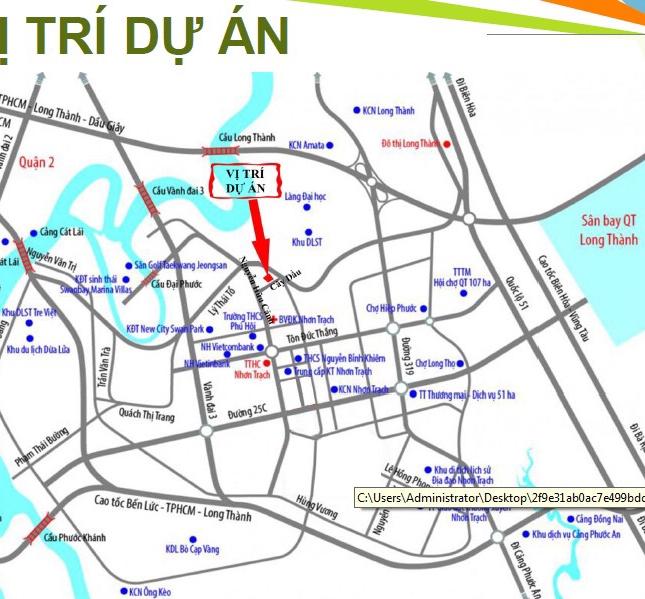 Đất nền trung tâm huyện Nhơn Trạch tỉnh Đồng Nai giá 6.8 triệu/m2 