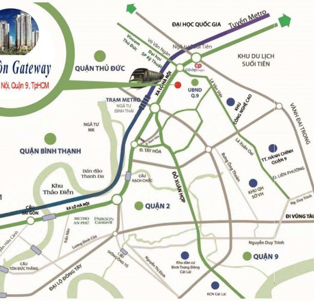SAIGON GATEWAY -20 SUẤT CUỐI 1,8 tỷ 65m2 dể đầu tư ngay trạm metro ,dể an cư mặt tiền cạnh Q2. Khu vực: Bán căn hộ 