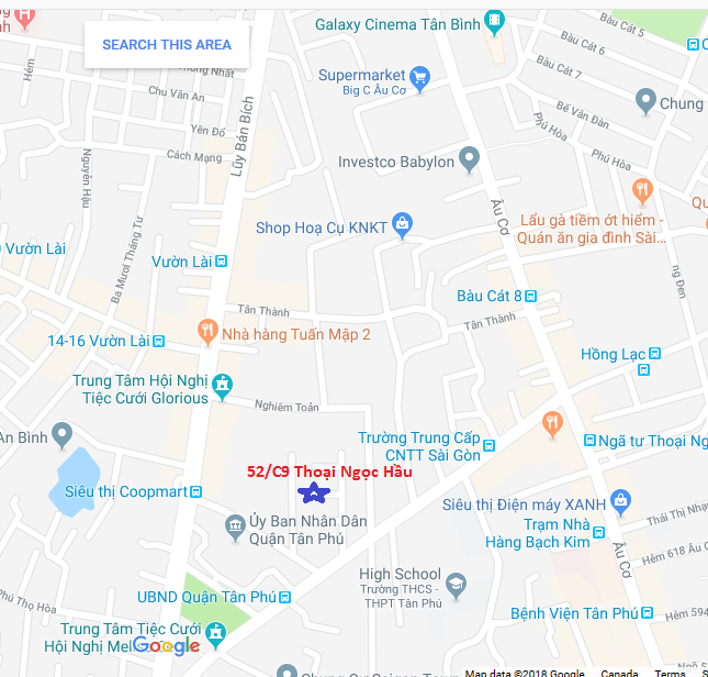 Định cư, bán nhà đường oto 8m, 52/C9 Thoại Ngọc Hầu, 4x16 =64m, cạnh UBND Quận Tân Phú