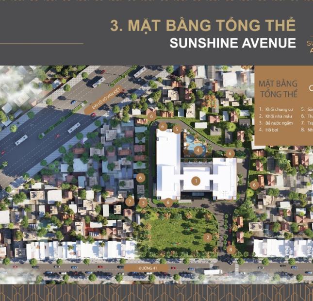 Chỉ 1 tỷ 250 triệu sở hữu căn hộ Sunshine Avenue 6 tầng dịch vụ LK Võ Văn Kiệt, P16, Q8,0938677909