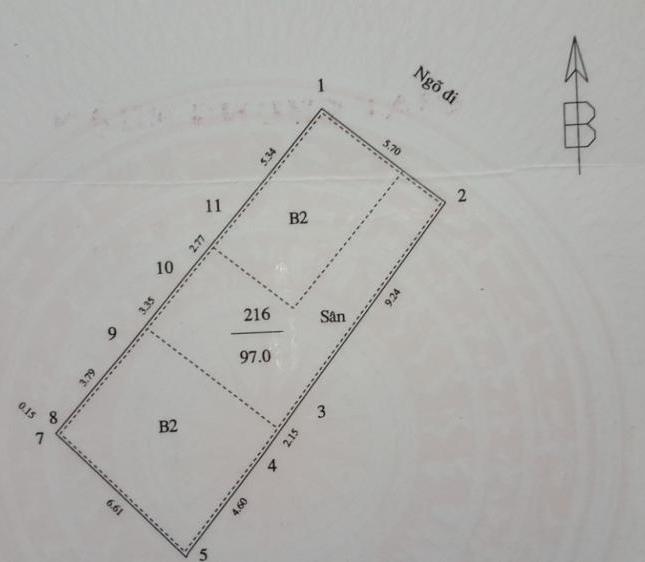 Bán nhà mặt ngõ phố Trương Định, 110m2, giá 6 tỷ