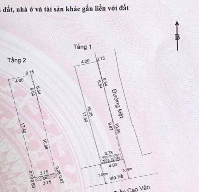 Cần tiền bán lại nhà mặt tiền Trần Cao Vân