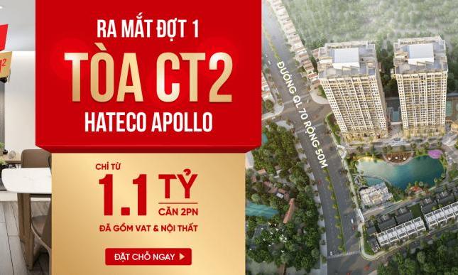 Bán căn hộ chung cư tại dự án Hateco Xuân Phương, Nam Từ Liêm, Hà Nội, dt 62m2, giá 1.278 tỷ