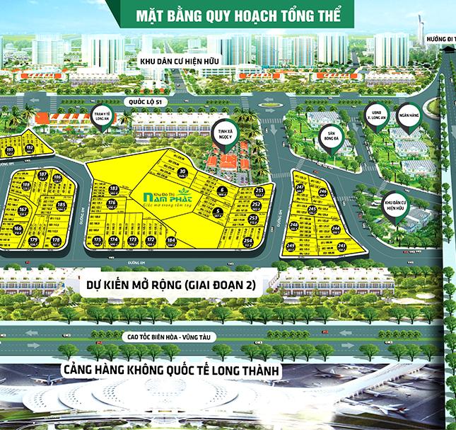 Bán đất nền dự án tại Dự án Khu đô thị Nam Phát, Long Thành,  Đồng Nai diện tích 100 m2  giá 9 Triệu/m²