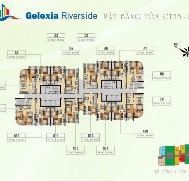 Chúng tôi hiện có các căn chuyển nhượng CC Gelexia Riverside 885 Tam Trinh căn đẹp, tầng đẹp giá cực tốt 0936353088  