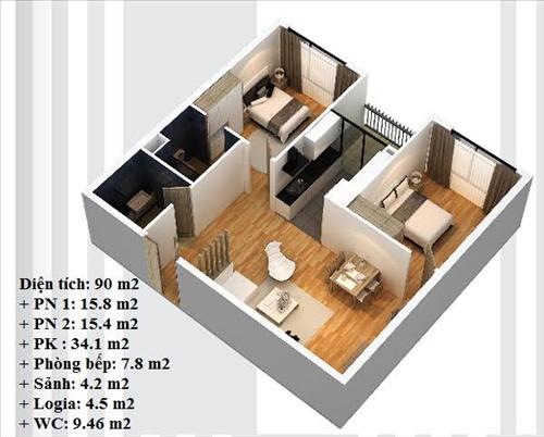 Cần bán căn hộ 11 N03T5 Ngoại Giao Đoàn, Bắc Từ Liêm, DT: 90m2, 3PN, ban công Nam, Giá 30tr/m2.