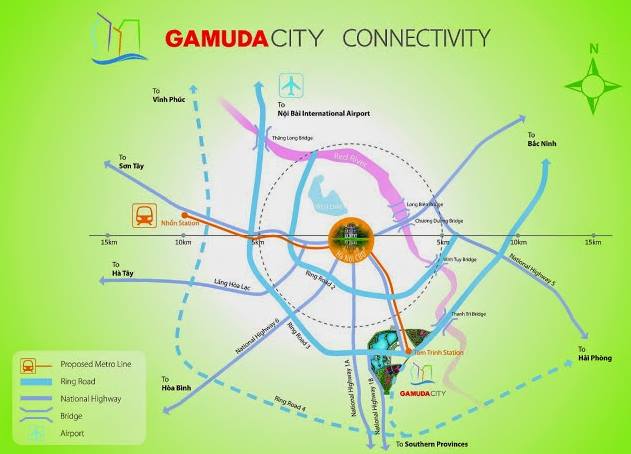 Bán căn hộ chung cư tại Dự án The Two Residence - Gamuda Garden, Hoàng Mai, Hà Nội diện tích 78m2 giá 2 