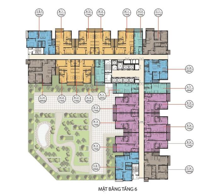 Bán căn hộ chung cư tại Dự án The Two Residence - Gamuda Garden, Hoàng Mai, Hà Nội diện tích 78m2 giá 2 