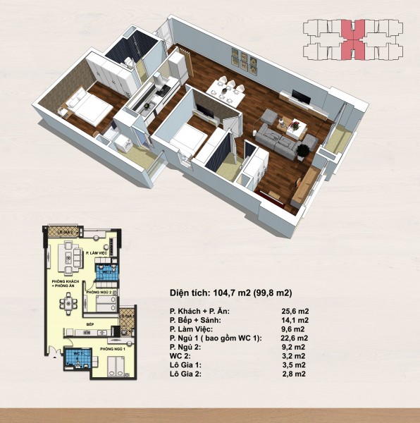 Sở hữu căn hộ rộng 99.8m2 Handi Resco Lê Văn Lương 3 phòng ngủ giá rẻ chỉ từ 32.5tr/m2, 0934634268