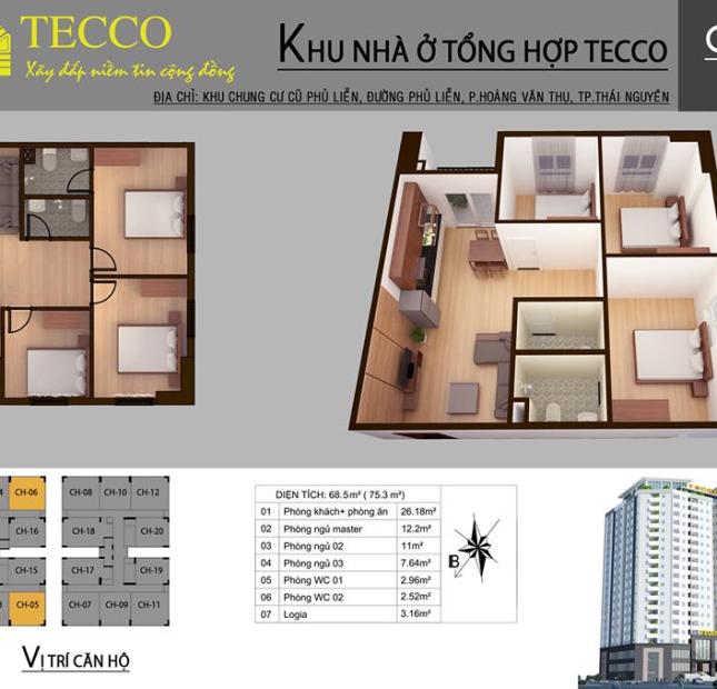 Cần bán gấp căn hộ chung cư Tecco Phủ Liễn